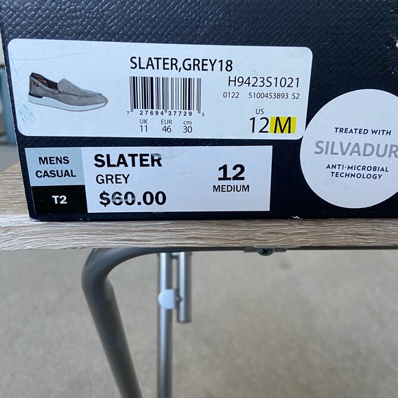 NWOT Dr. Scholl’s Men’s Slater grey slip ons.  Size 12 - Picture 2 of 6